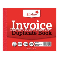 Silvine Invoice Receipt Book Duplicate 102mm x 127mm